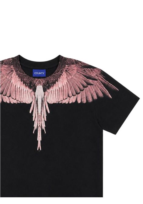 T-shirt bambina nera in cotone MARCELO BURLON | JGTH090NERA